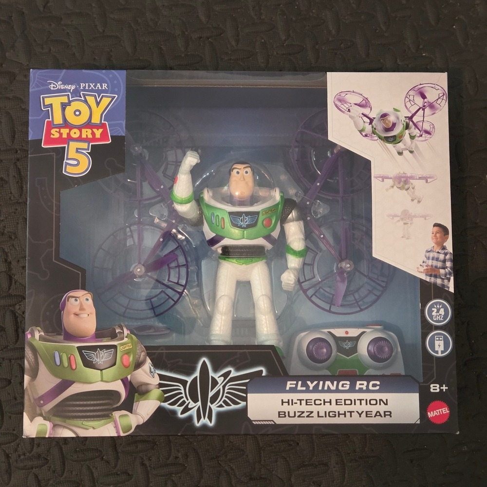 Mattel Toy Story 5 Flying RC Buzz Lightyear Hi-Tech Edition Drone NEW